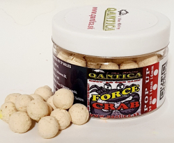 Plvajce boilies Qantica Fluo Pop Up Force Crab 50g