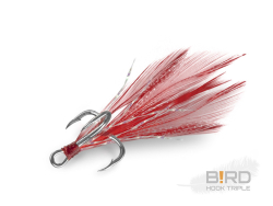 Trojhik Delphin B!RD Hook TRIPLE / 3ks erven Perie