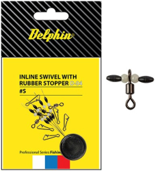 Obratlk s karabnkou a stoperom Delphin Inline Swivel with Rubber Stopper